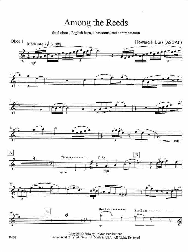 Among The Reeds Among the Reeds (score & parts) - DR CHOIR - Trevco Music
