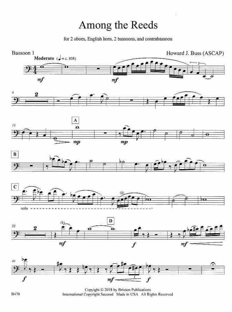 Among the Reeds (score & parts) - DR CHOIR - Trevco Music