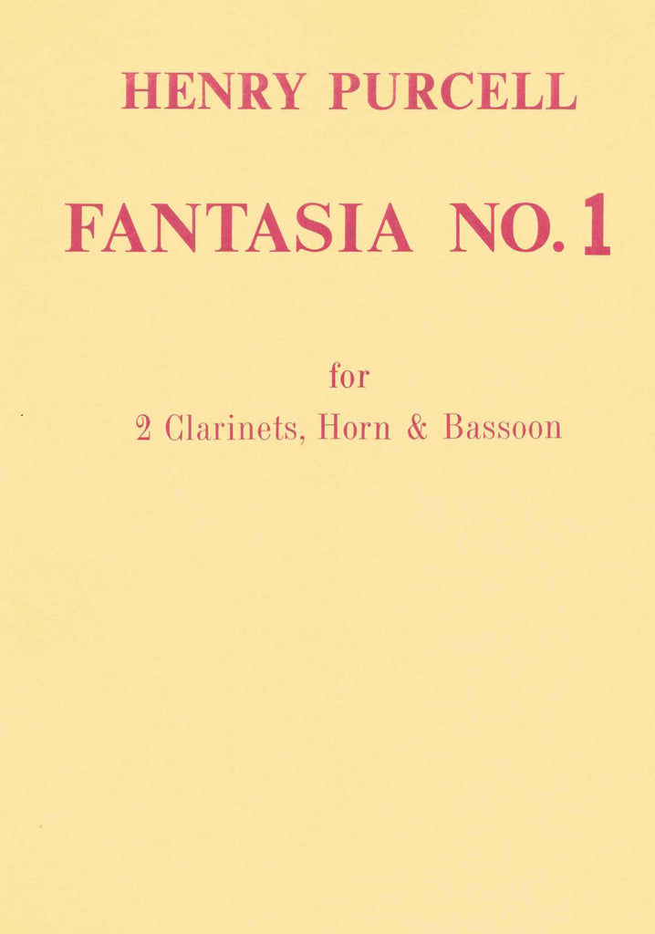 Purcell, Henry % Fantasia #1 (Score & Parts)-2CL/HN/BSN