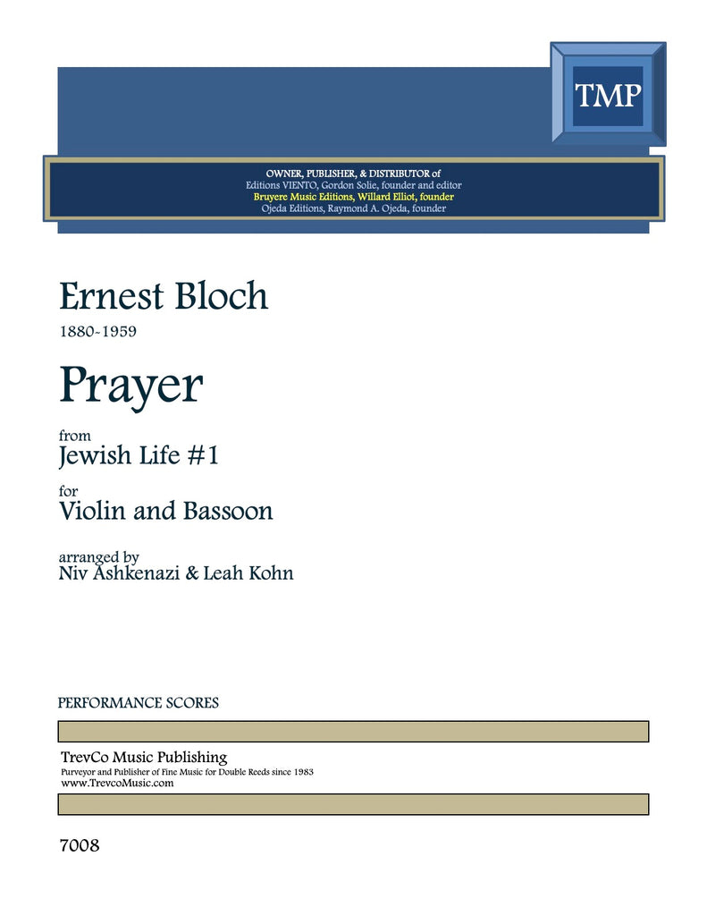 Bloch, Ernest % Prayer - VLN/BSN
