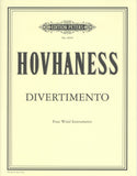 Hovhaness, Alan % Divertimento, op. 61, #5 (parts) - OB/CL/HN/BSN or 4CL
