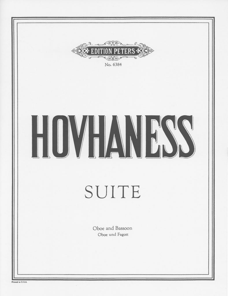Hovhaness, Alan % Suite, op. 23 - OB/BSN