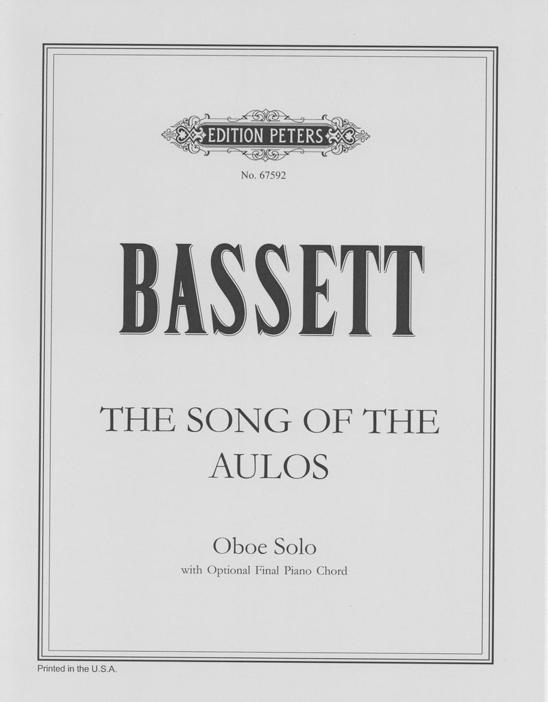 Bassett, Leslie % The Song of the Aulos - SOLO OB