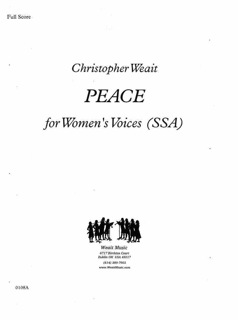 Weait, Christopher % Peace (Score Only)-WOMEN'S VOICES (SSA)