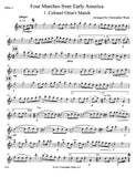 Weait, Christopher % Four Marches from Early America (score & parts) - 2OB/2BSN