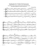 Weait, Christopher % Quadruplets (score & parts) - 4 Treble Clef Instruments