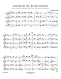 Weait, Christopher % Quadruplets (score & parts) - 4 Bass Clef Instruments