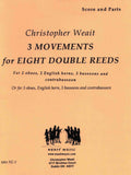Weait, Christopher % Three Movements for Eight Double Reeds (score & parts) - DR CHOIR