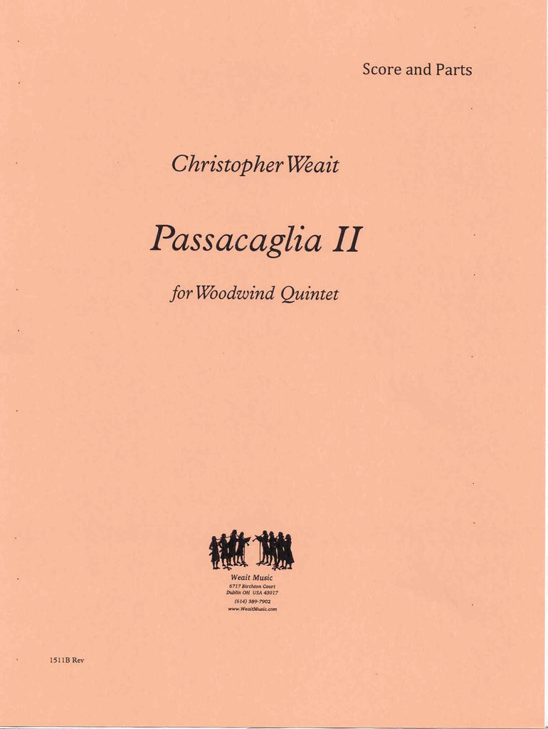 Weait, Christopher % Passacaglia II (Score & Parts)-WW5