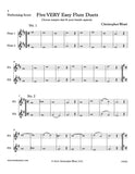Weait, Christopher % Five Very Easy Flute Duets (performance scores) - 2FL