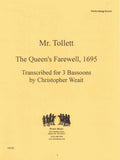 Tollett, Thomas % The Queen's Farewell (score & parts) - 3BSN