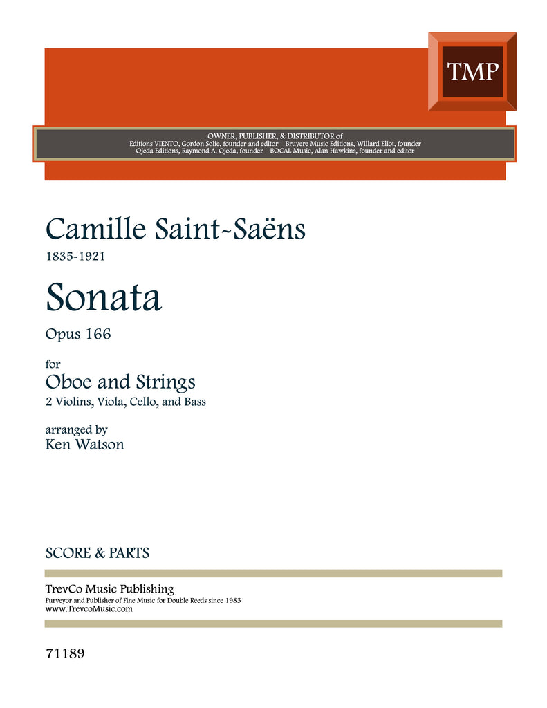 Saint-Saens, Camille % Sonata, op. 166 - OB/STRINGS