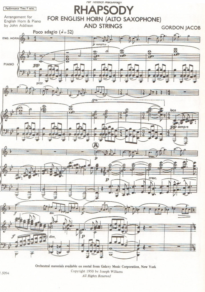 Rhapsody - EH/PN - Trevco Music Rhapsody - EH/PN - Trevco Music