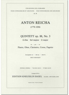 Reicha, Anton % Quintet in G Major, op. 88, #3 (parts only) - WW5