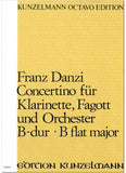 Danzi, Franz % Concertino in Bb, op. 47 (score & set) - CL/BSN/ORCH