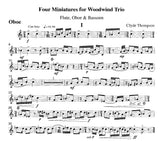 Thompson, Clyde % Four Miniatures (score & parts) - FL/OB/BSN
