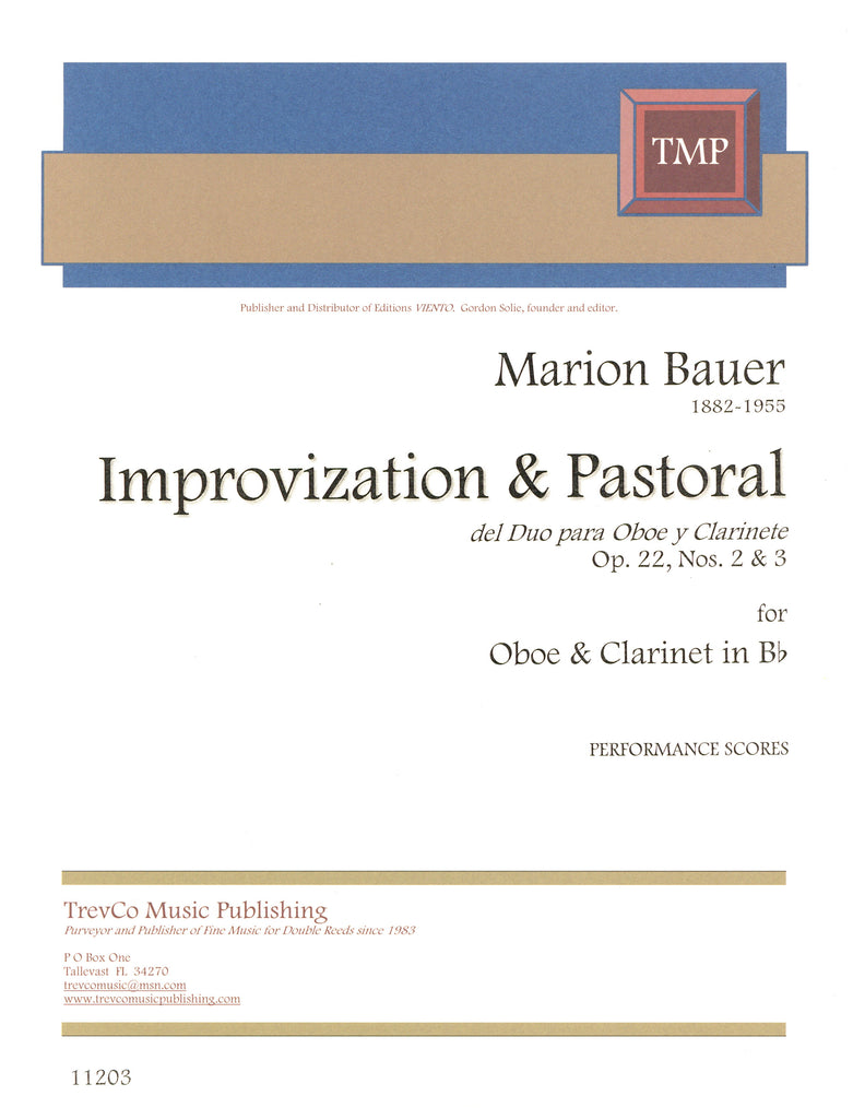 Bauer, Marion % IMPROVIZATION & PASTORALE-OB/CL
