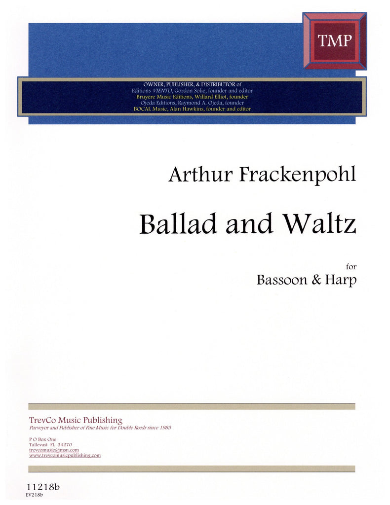 Frackenpohl, Arthur % Ballad & Waltz - BSN/HARP