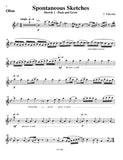 Falcone, John % Three Spontaneous Sketches (score & parts) - OB/CL/BSN