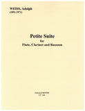 Weiss, Adolph % Petite Suite (score & parts) - FL/CL/BSN