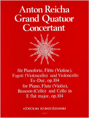 Reicha, Anton % Grand Quatuor Concertante in Eb Major, op. 104 - FL/BSN/CEL/PN