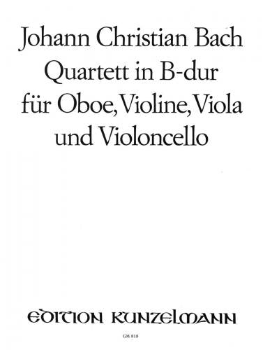 Bach, J.C. % Quartet in Bb Major (parts only) - OB/VLN/VLA/CEL