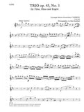 Cambini, Giuseppe % Two Trios, op. 45, #1 & #2 (parts only) - FL/OB/BSN