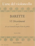 Barette, A % Six Divertimenti Op 1 (Performance Score)-2BSN or 2CEL