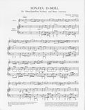 Schaffrath, Christoph % Sonata in d minor - OB/PN (Basso Continuo)