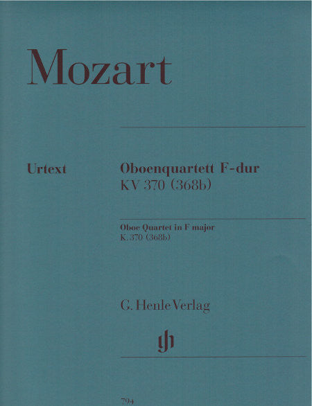 Mozart Oboe Quartet K370 HEN cover