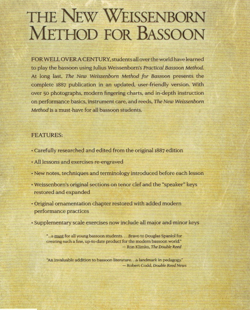 The new weissenborn method for bassoon hotsell