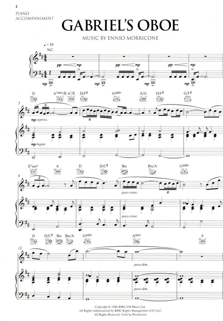 Gabriel s Oboe from The Mission OB PN Trevco Music