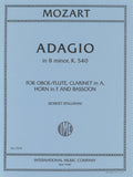 Mozart, Wolfgang Amadeus % Adagio in b minor, K540 (score & parts) - OB/CL/BSN/HN or FL/CL/BSN/HN