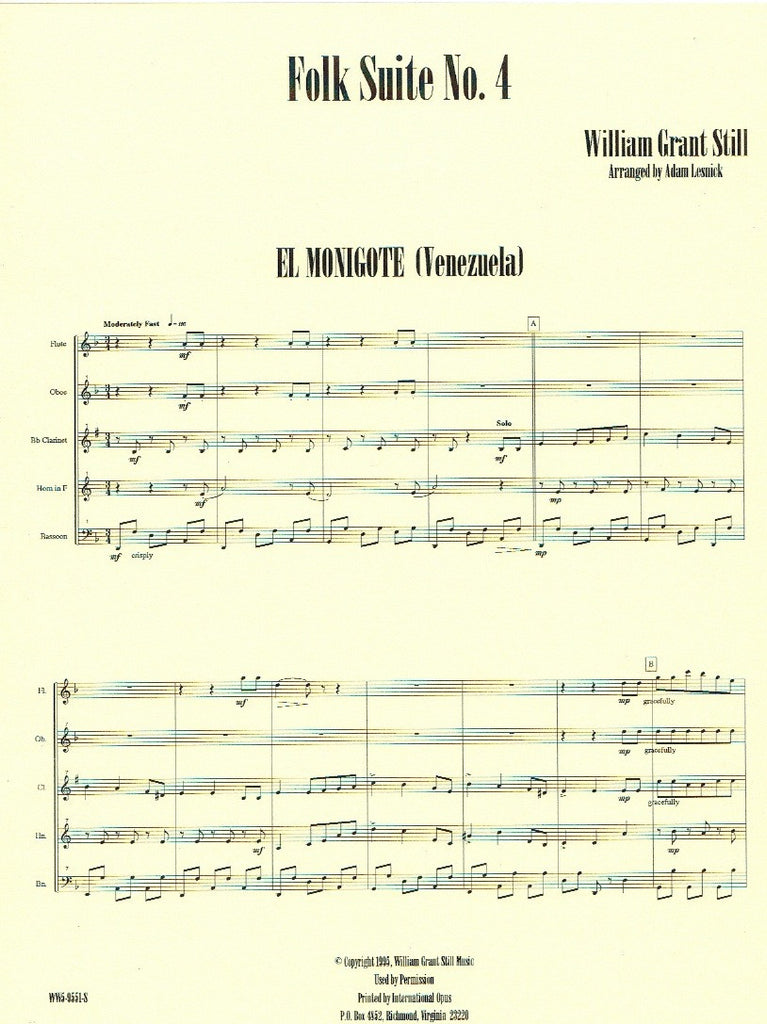 Folk Suite #4 (score & parts) - WW5 - Trevco Music