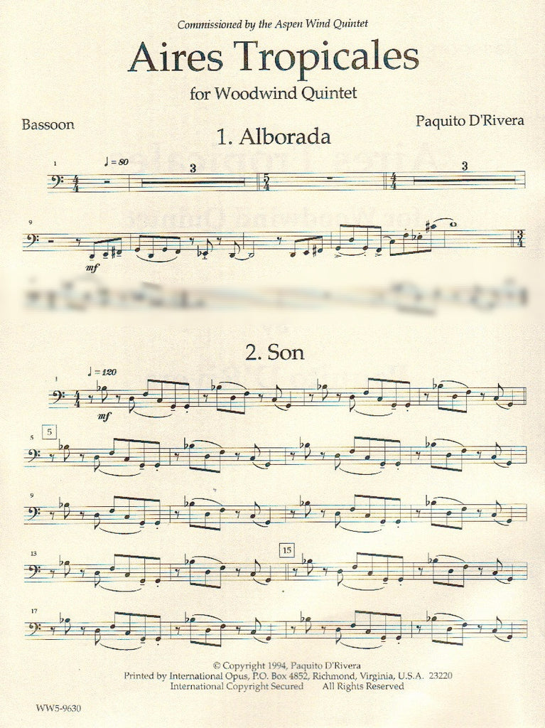 Aires tropicales woodwind quintet deals