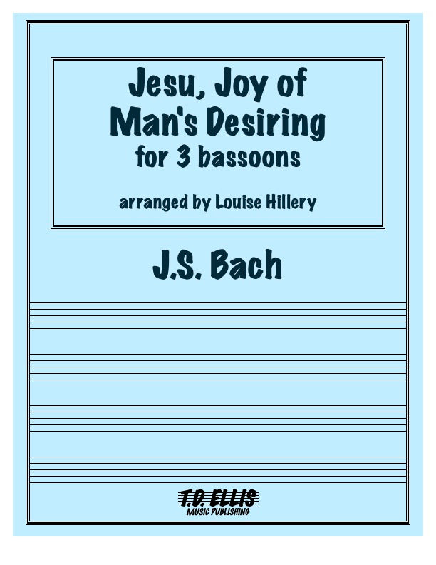 Bach, J.S. % Jesu, Joy of Man's Desiring (score & parts)(Hillery) - 3BSN