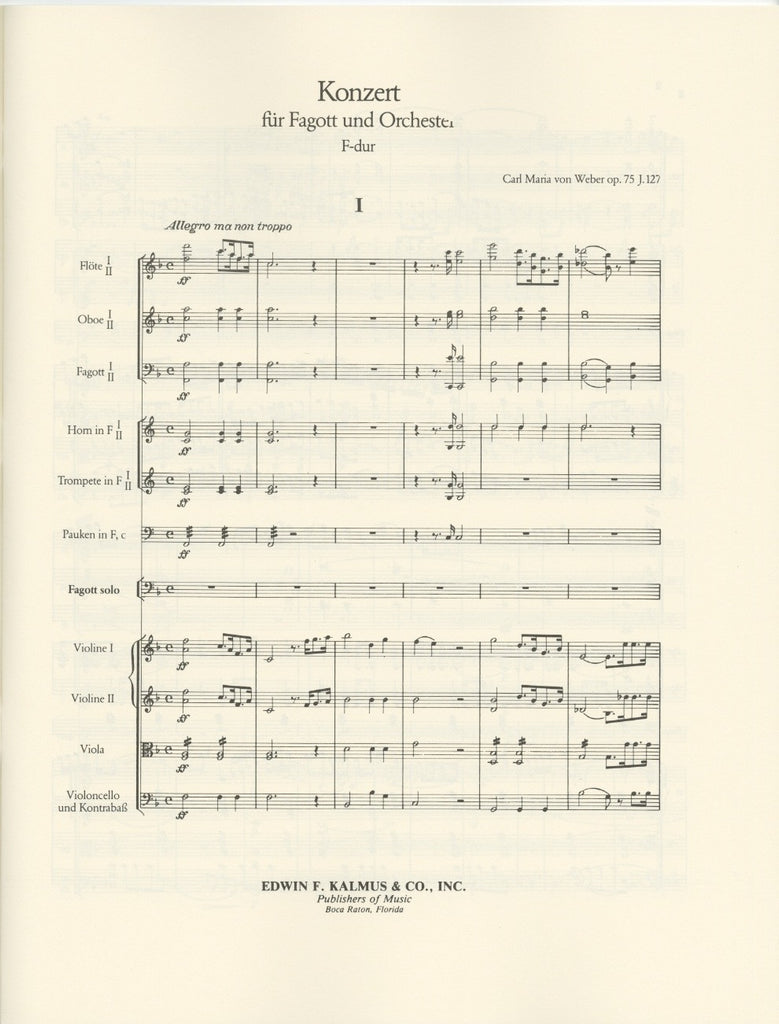 Concerto in F Major, op. 75 (score & set) - BS - Trevco Music Concerto in F Major, op. 75 (score & set) - BS - Trevco Music