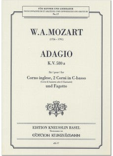Mozart, Wolfgang Amadeus % Adagio K580a (Score & Parts)-EH/2HN/BSN