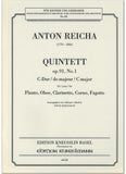 Reicha, Anton % Quintet in C Major, op. 91, #1 (parts only) - WW5