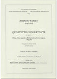 Wenth, Johann % Quartetto Concertante (parts only) - OB/EH/CL/BN