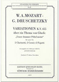 Mozart, Wolfgang Amadeus % Variations on a Theme of Gluck, K455 (score & parts) - 2CL/2HN/2BSN