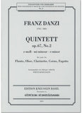 Danzi, Franz % Quintet in e minor, op. 67, #2 (parts only) - WW5
