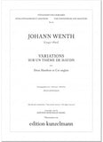 Wenth, Johann % Variations Sur Un Theme De Haydn (parts only) - 2OB/EH