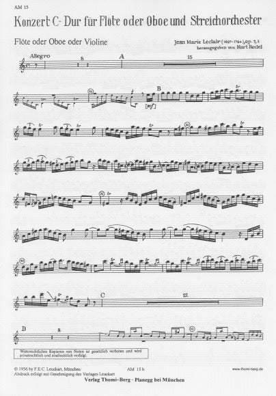 Concerto in C Major, op. 7, #3 - OB/PN or FL/PN - Trevco Music Concerto in C Major, op. 7, #3 - OB/PN or FL/PN - Trevco Music