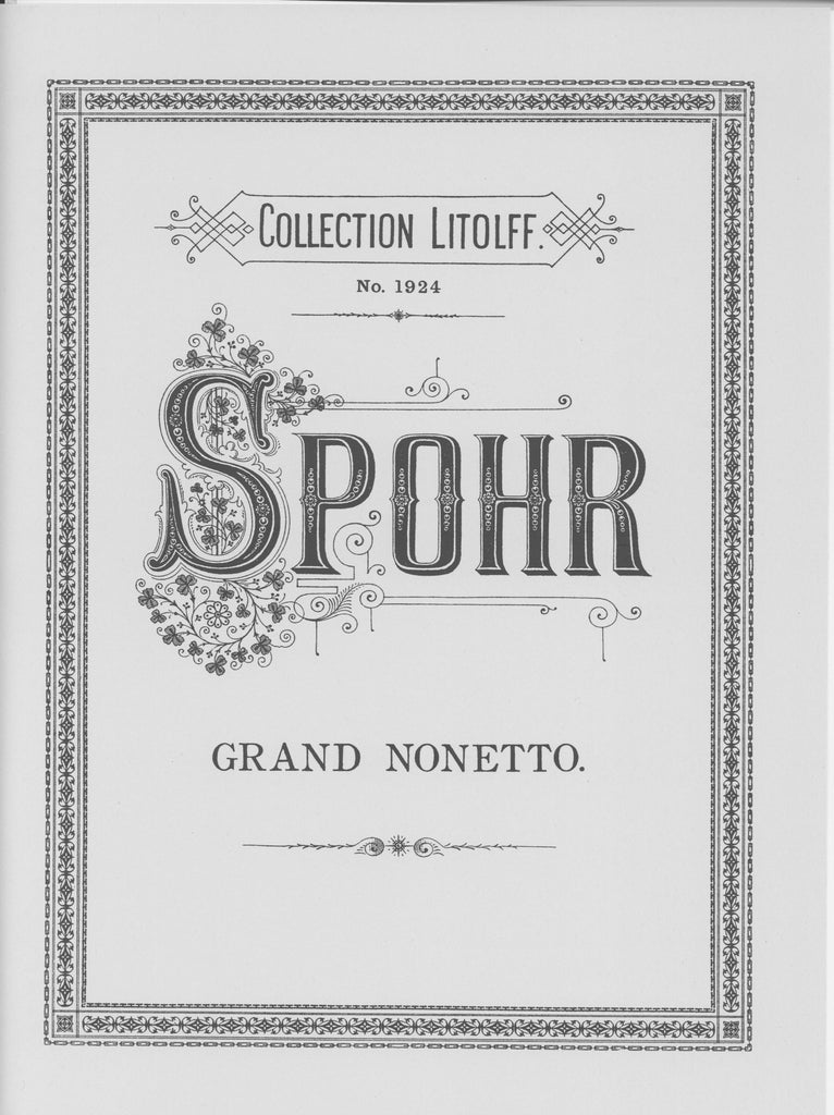 Spohr, Louis % Nonet in F Major, op. 31 (parts only) - FL/OB/CL/HN/BSN/VLN/VLA/CEL/KB