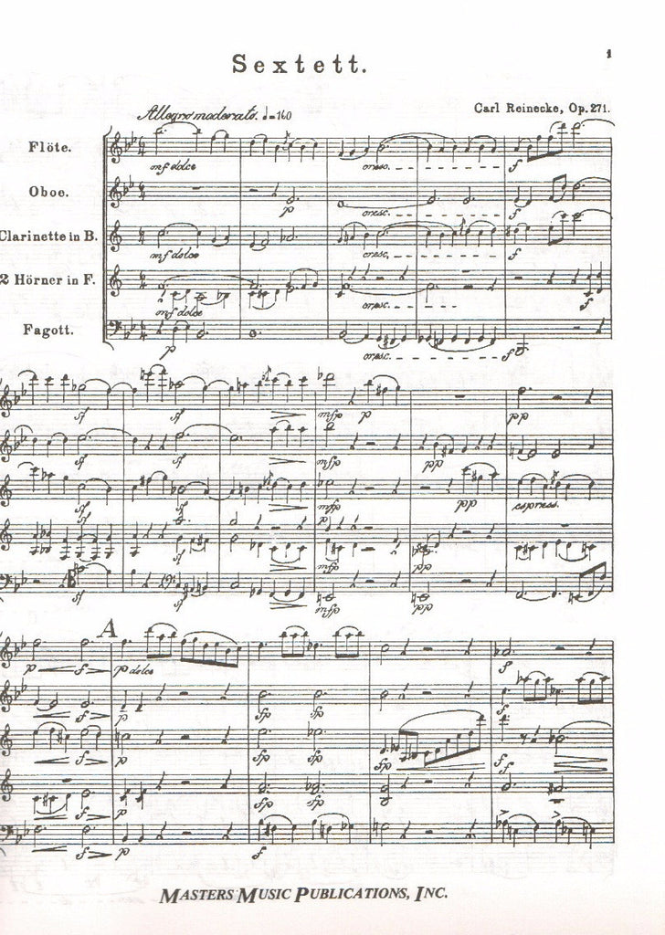Sextet, op. 271 (score & parts) - FL/OB/CL/2HN/BSN - Trevco Music Sextet, op. 271 (score & parts) - FL/OB/CL/2HN/BSN - Trevco Music