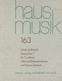 Bellinzani, Paolo Benedetto % Three Trio Sonatas Book 1-2OB/PN (Basso Continuo)
