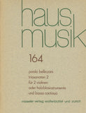 Bellinzani, Paolo Benedetto % Three Trio Sonatas Book 2-2OB/PN