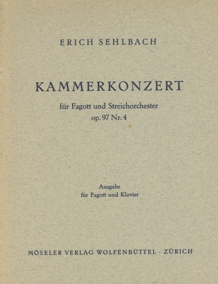 Sehlbach, Erich % Kammerkonzert Op 97 #4-BSN/PN