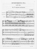 Mozart, Wolfgang Amadeus % Divertimento #6 in Bb Major K229 (K439b) (Score & Parts)-2CL/BSN